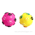 Paw print squeaky dog toy ball pet supplies